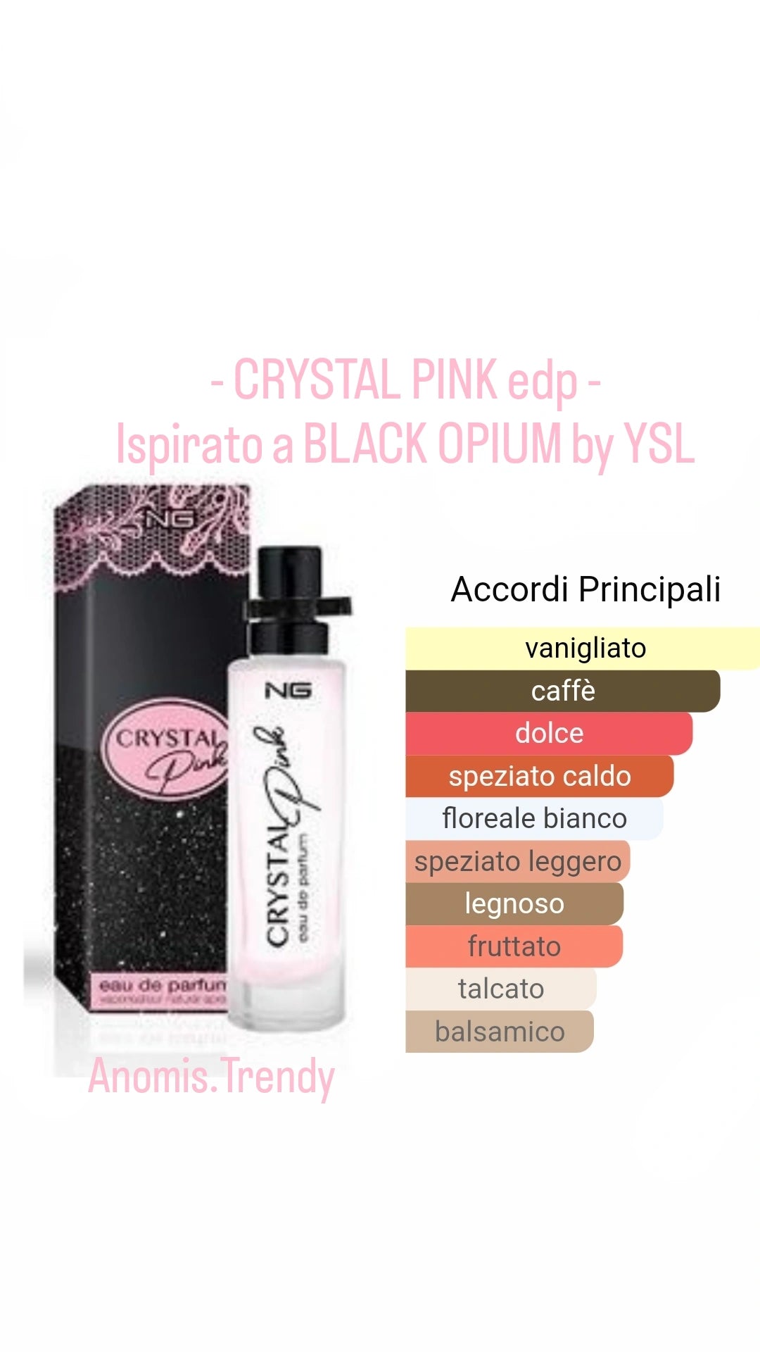 Profumo donna 15ml CRYSTAL PINK Eau de Parfum spray
