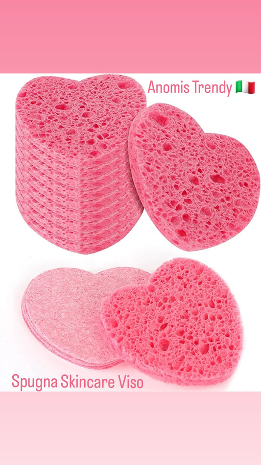 Spugnetta viso per la Skincare a forma di Cuore