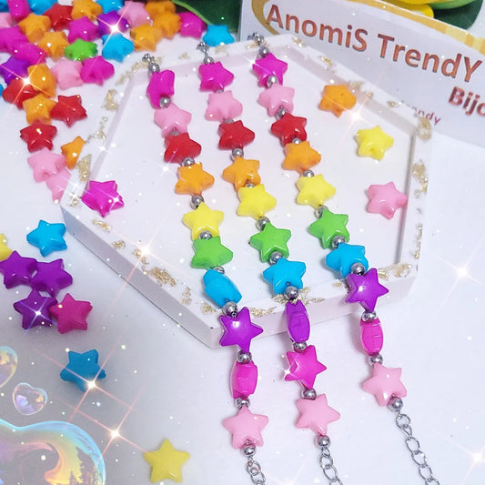 Bracciale Stelle Multicolor misura regolabile