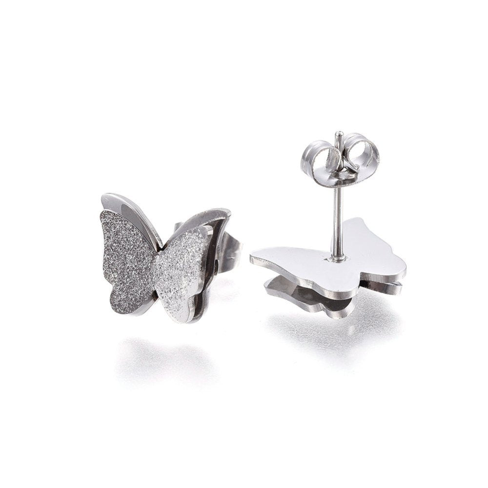 Orecchini Farfalle 3D effetto diamantato